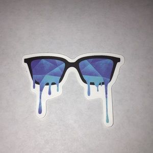 Blue Dripping Sunglasses
